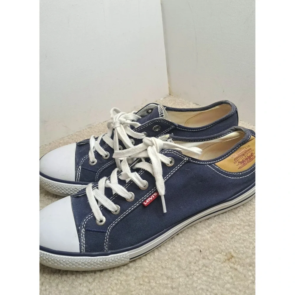 LEVIS STRAUSS & Co BLUE Upper Capellada De Lona Low Top Canvas Sneakers  Size 10